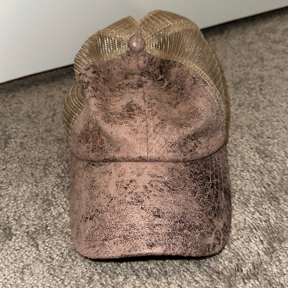 C.c. Blush snake ponytail hat